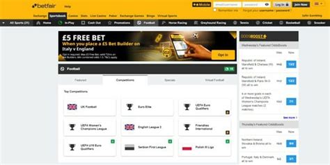 betfair home page.